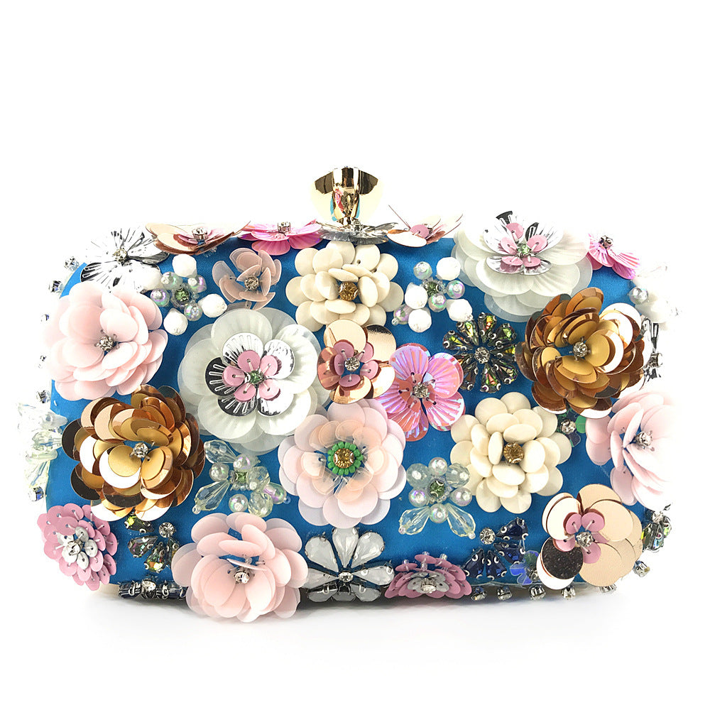 Cartera de mano con flores hecha a mano Maya 