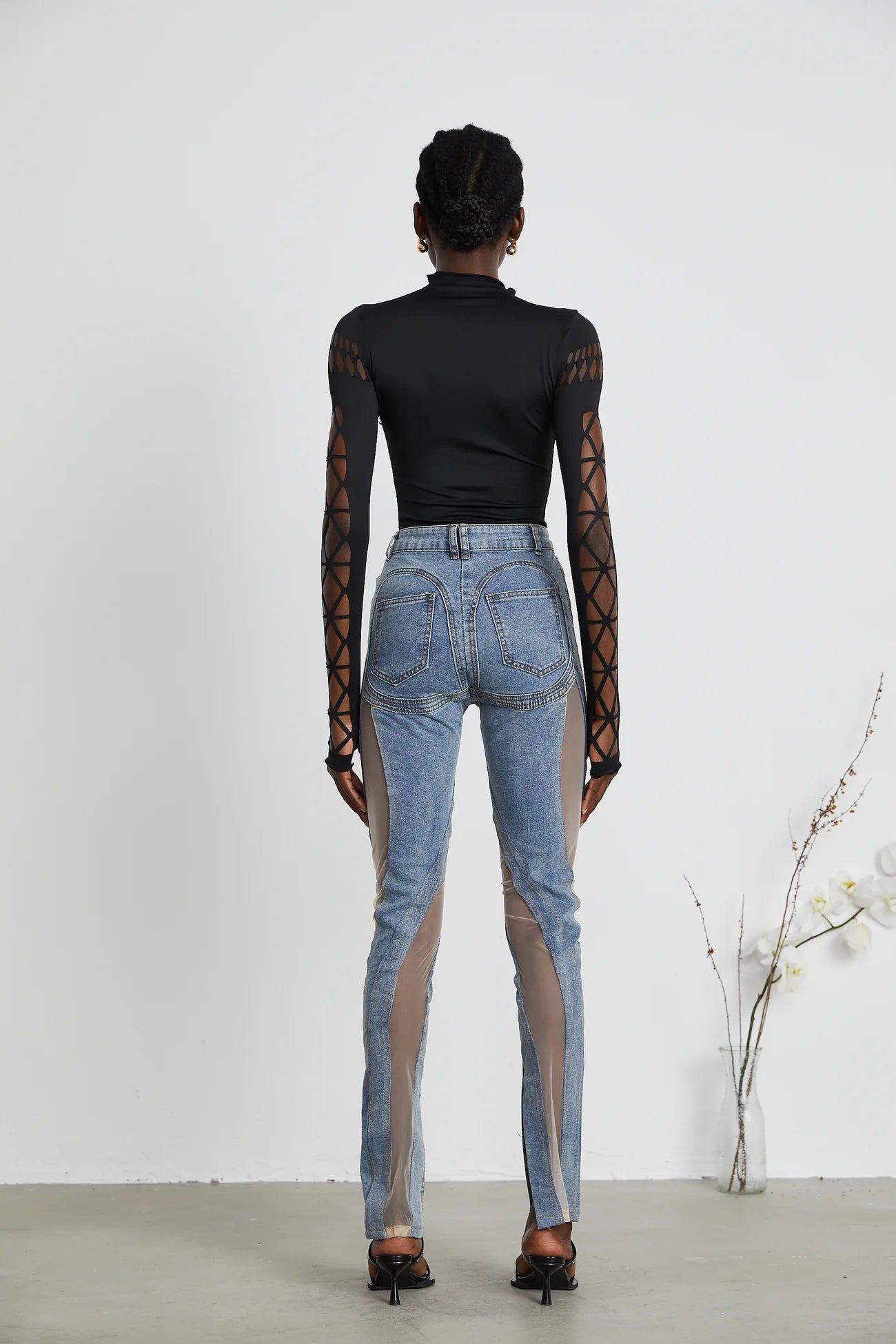 Daisy Sheer-Panelled Jeans