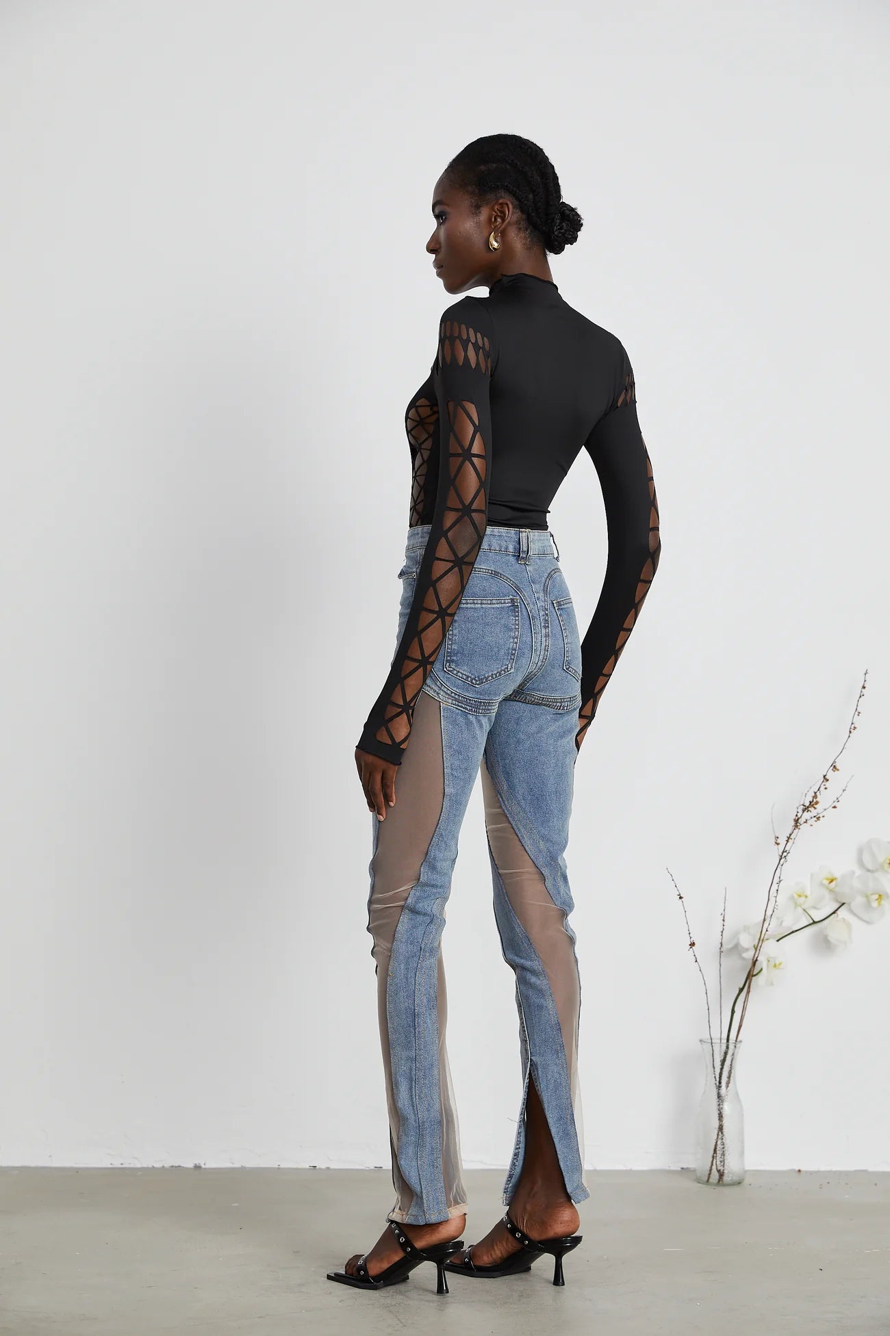 Daisy Sheer-Panelled Jeans