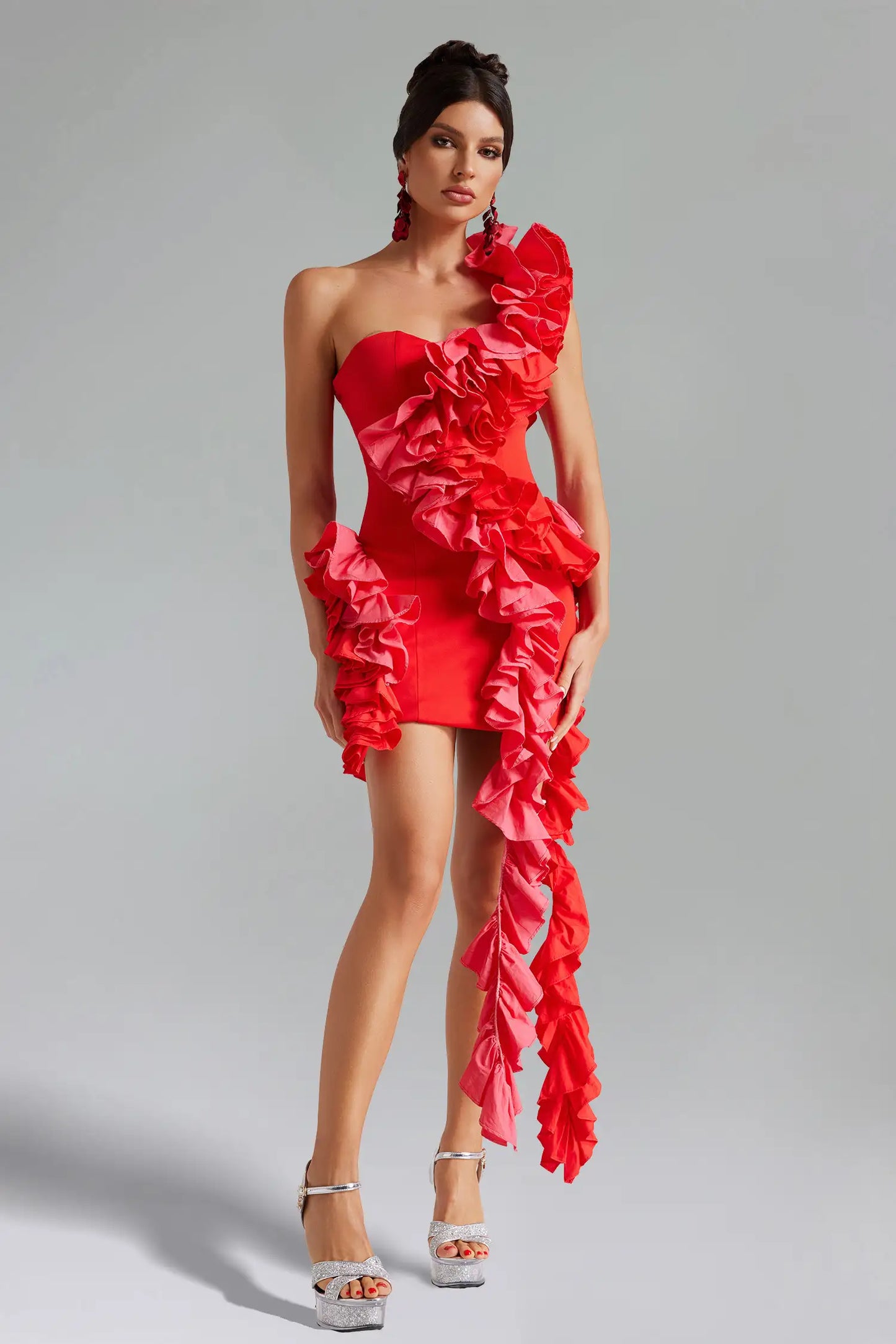 Red Ruffled Dress