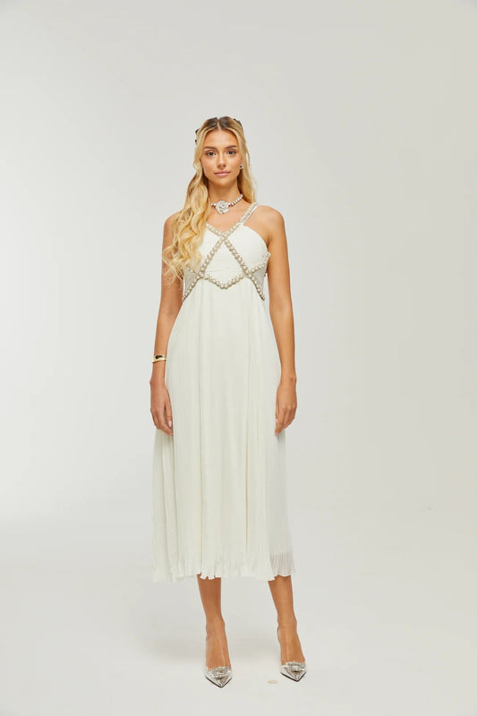 Charlie Faux-Pearl Embellished Dress