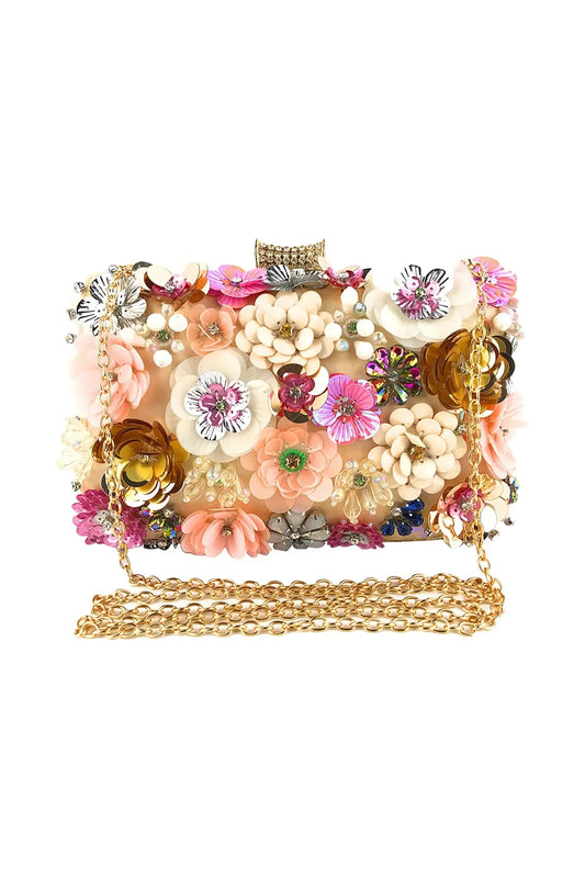 Maya Handmade Flower Clutch