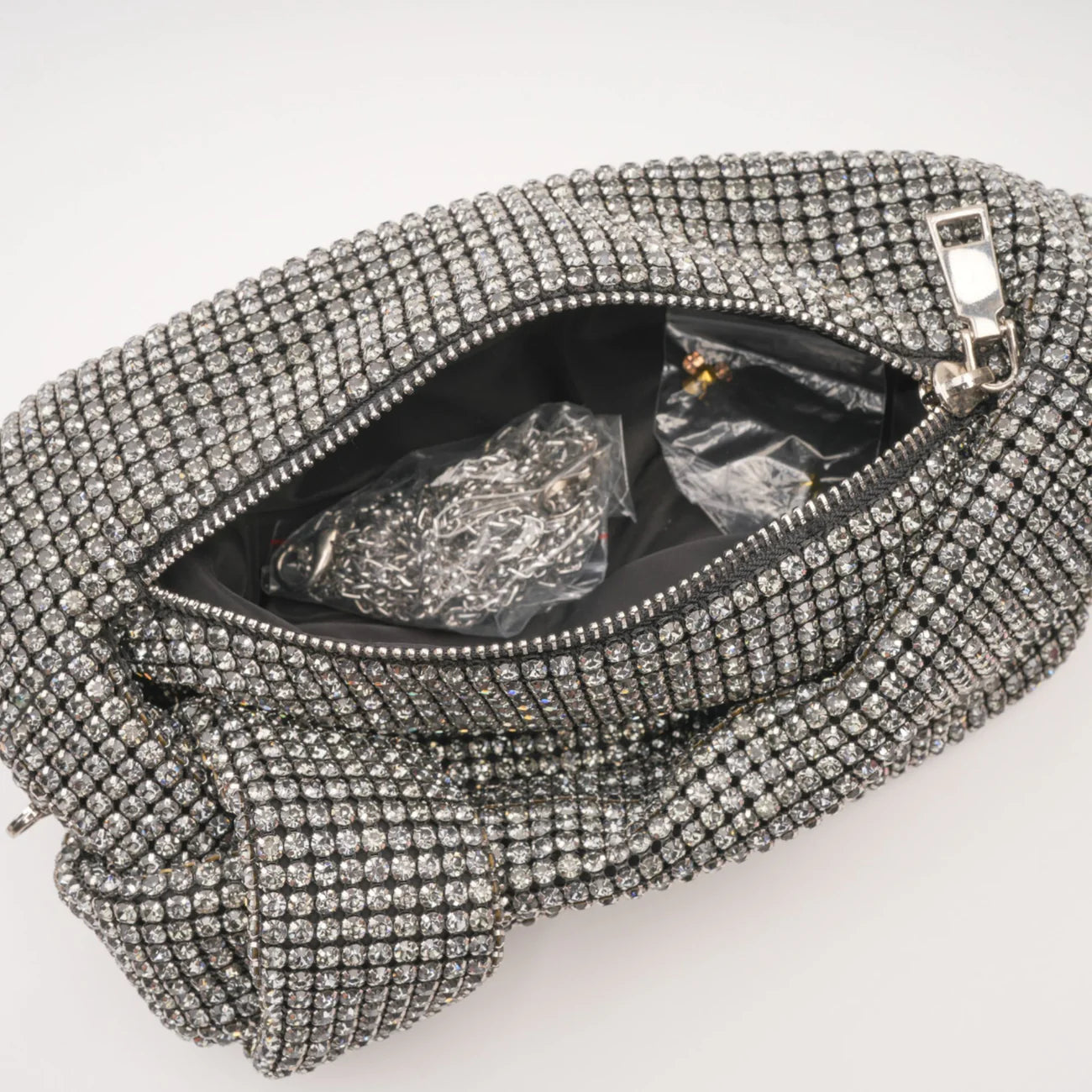 Bolso de cadena con diamantes Dua