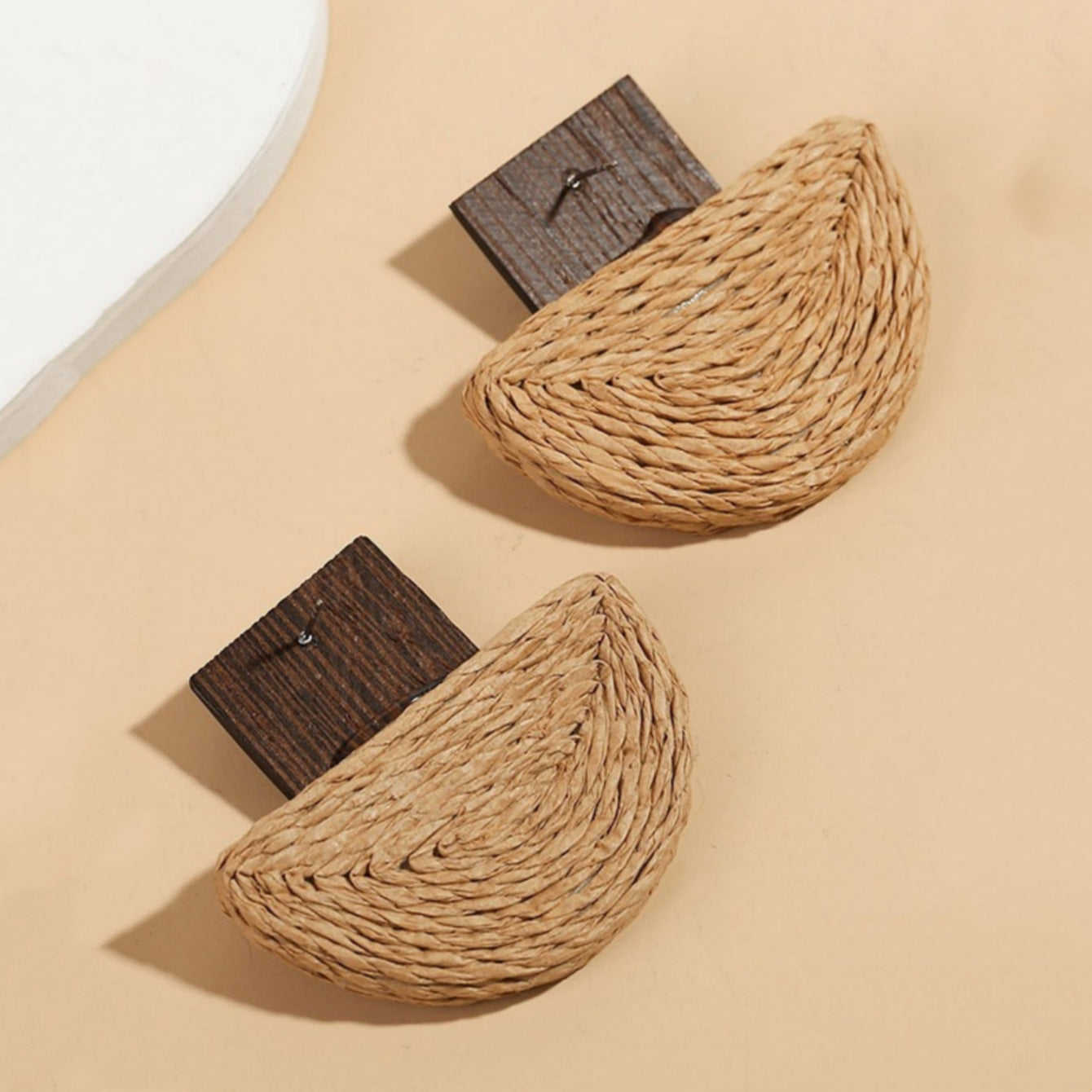 Mori Wooden Geometric Earrings