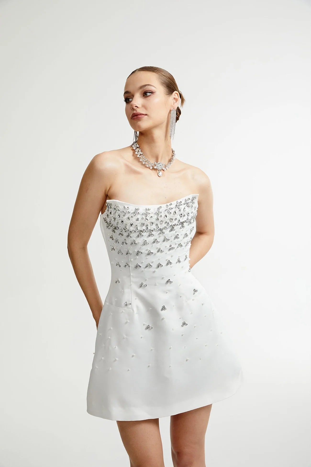 Luna French Strapless Dress