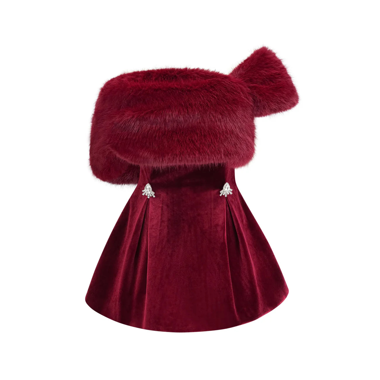 Evie Red Plush Dress